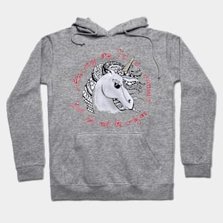 Monochrome unicorn design Hoodie